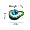 Broche émaillée créative avec un design avocat et terre, accessoire de vêtement mignon. - Avocat Terre (GXZ4560-5)