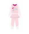 Kids long sleeve split swimwear, cute pink polka dot rash guard with mermaid graphic detail. - 3XL (120-130cm) / Top And Bottom / Pink Polka Dot