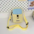 Bolso bandolera de lona impermeable bolso de hombro informal pequeño amarillo claro - Amarillo