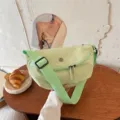 Leichte Nylon Knödel Umhängetasche für Damen lässige vielseitige trendige Schultertasche chic. - Grün