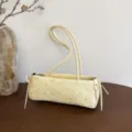Bolso de hombro baguette amarillo para mujer diseño de estrellas minimalista bolso elegante casual - Amarillo