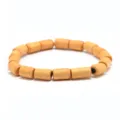 Pulsera de cuentas de madera, abalorios cilíndricos estilo retro moda accesorio para hombres y mujeres - Estilo D (HT1964)