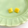 Yellow square cheongsam buttons retro Chinese style clothing decorative accessories DIY - Square Button / Topaz Color