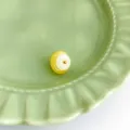 Chinese style cheongsam button retro glass DIY clothing decorative accessory piece - Xiangsi Style 03 / Yellow and White