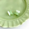 Chinese style imitation jade frog buttons retro fashion DIY costume accessories 2pcs - Blue and White Porcelain Ingot Button 01 / Blue and White