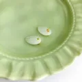 White jade-like leaf cheongsam buttons traditional Chinese clothing DIY accessories SKU - Leaf Button / Jade White