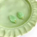 Green imitation jade qipao buttons Chinese traditional clothing decorative DIY accessories - Nine-Tailed Fox Button / Cyan Jade Color