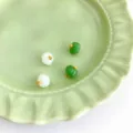 Green and white imitation jade pumpkin-shaped cheongsam buckle DIY decorative parts beads - Flat Pumpkin Button / Multicolor