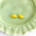 Yellow glazed cheongsam buttons Hanfu Chinese style vintage decorative clothing accessories - Ingot Buckle / Topaz Color