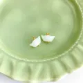 White imitation jade Chinese sycee boat charms DIY jewelry craft buttons clothing decor - Ingot Buckle / Jade White