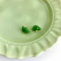 Green Jade-Like Cheongsam Buttons Hanfu DIY Glazed Decorative Charms Accessories - Ingot Buckle / Jade Green