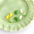 Chinese style imitation jade glass qipao buttons, vintage DIY clothing decorative charms. - Ingot Buckle / Multicolor