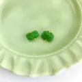 Green lotus imitation jade buttons, Chinese style cheongsam DIY decorative accessories - Lotus Button / Jade Green