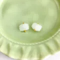 White lotus imitation jade button DIY accessories for cheongsam Hanfu vintage charm variant. - Lotus Button / Jade White