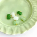 Lotus flower imitation jade cheongsam buttons, green and white DIY craft accessories SKU variant. - Lotus Button / Multicolor