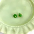 Green imitation jade flower button variant, Chinese style retro DIY pendant accessory piece - Lotus Seed Core Button / Jade Green
