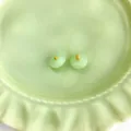 Green imitation jade qipao buttons Chinese style glass decorative buttons DIY accessories - Xiangsi Button 12mm / Cyan Jade Color