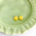 Yellow clover shape DIY jewelry charm pendant decorative clothing button for crafts - Four-Leaf Clover Button / Topaz Color