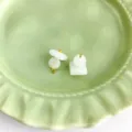 White imitation jade Chinese style buttons, cheongsam Hanfu DIY decorative accessories variant - Blue and White Porcelain Coin Button / Jade White
