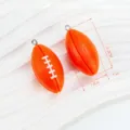 DIY Mini Colgante Balón de Fútbol Creativo para Deporte Fan Souvenir Simulación Abalorio - Precio Individual / Naranja