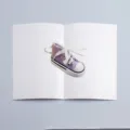 Purple canvas shoe keychain, cute mini sneaker bag pendant and car key accessory. - Light Purple