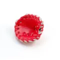 Μίνι γάντι μπεσμπώλ μπρελόκ DIY χειροποίητο δερμάτινο αθλητικό κρεμαστό κόκκινο λευκό - Diametros Peripoy 5.1CM / Κόκκινο