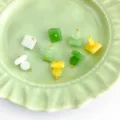 Chinese style glass imitation jade Qipao buttons Hanfu decorative DIY accessories set. - Blue and White Porcelain Coin Button / Multicolor