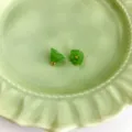Green Flower Glass Flower Cheongsam Buckle DIY Accessory Retro Chinese Style Variant - Lily of the Valley Button / Jade Green