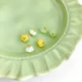 Handmade Glass Flower Beads DIY Accessories with Gold Ring Multi-Color Pendant Charms - Plum Blossom Button / Multicolor