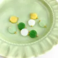 Traditional Chinese style glass jade buttons for cheongsam Hanfu DIY crafts and clothing. - Blessing Tag Button / Multicolor