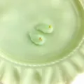Light green jade style leaf Chinese frog buttons, retro DIY garment accessories for cheongsam. - Poplar Leaf Button / Cyan Jade Color