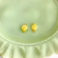Chinese retro imitation jade glass decorative buttons DIY accessories for traditional clothing. - Ancient Coin Button / Topaz Color