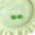 Green jade-like Ruyi lock buttons for Hanfu cheongsam clothing DIY craft accessories - Auspicious Cloud Button / Jade Green