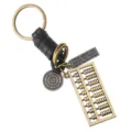Vintage chinesischer Abacus Metall Schlüsselanhänger Retro Legierung Geschenk Anhänger - Schwarz