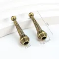 Vintage metal bolo tie cord ends tips DIY necklace rope bell pendant charms 32mm length - Bronze