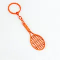 Llavero de raqueta de tenis naranja colgante de bolso lindo accesorio de estudiante - Bolsa de polietileno / Naranja