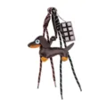 Cute dachshund dog leather keychain charm with chocolate pendant accessory details - OPP Bag / Coffee