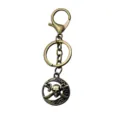 Retro Bronze Legierung Piraten Totenkopf Schlüsselanhänger mit Karabinerhaken für Herren. - Grauer Piratencharakter