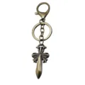 Vintage Bronze Legierung Kreuz Dolch Schlüsselanhänger Anhänger Metall Mode Tasche Charm - Kreuzschwert