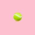 Mini ciondolo palla da tennis di simulazione, grazioso portachiavi giocattolo verde. - Solo Palla (Senza Perno)