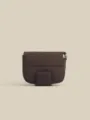 Mini borsa trapuntata stile coreano, porta rossetto portatile e grazioso portamonete chic. - Caffè