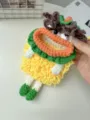 Borsa a tracolla in peluche mostro cartone animato uncinetto fatta a mano borsa. - Giallo