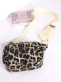 Borsa a tracolla da donna in ecopelle con stampa leopardata, piccola borsa quadrata elegante. - Stampa leopardata