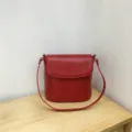 Borsa a secchiello rossa tracolla borsa a spalla design elegante versatile donna borsa moda - Rosso