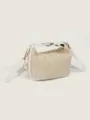 Ψάθινη Τσάντα Ώμου Με Λευκό Τελείωμα Σικ Casual Crossbody Χειρός Γυναικεία Τσάντα - Λευκό