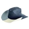 Suede color-blocked western cowboy hat vintage retro jazz cap for men and women broad brim. - Denim Blue / M (56-58cm)