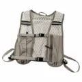 Outdoor sports mesh vest backpack with multi pockets for hiking, running and cycling. - Gray