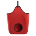 Red Horse Hay Bag Slow Feeder Hanging Stable Pouch Portable Equine Feed Bag Red Color - Red
