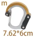 Aluminum alloy D-ring carabiner, 360-degree rotating multi-functional keychain variant gold - Medium - Gold