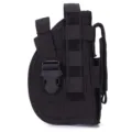 Étui tactique noir pour pistolet airsoft militaire en nylon avec boucle rapide - Noir